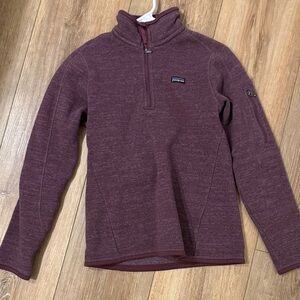 NWOT***Patagonia Burgundy Quarter-Zip Fleece